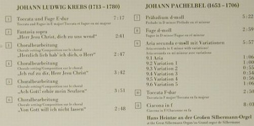 Krebs,J.L. / Pachelbel,J.: Orgelkonzert Im Dom Zu Freiberg, Ars Vivendi(2100229), D, 1991 - CD - 98651 - 14,00 Euro