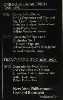 Bernstein,Leonard: Shostakovich & Poulenc, Sony(SMK 47 618), NL, 1993 - CD - 98660 - 11,50 Euro