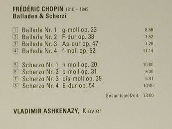 Chopin,Frederic: 4 Balladen, 4 Scherzi, Decca(440 262-2), D, 1993 - CD - 98687 - 9,00 Euro
