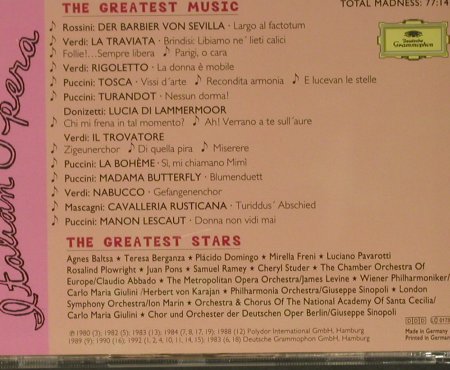 V.A.Mad About Italian Opera: The Greates Stars..Greatest Music, D.Gr.(445 774-2), D, 1996 - CD - 99040 - 4,00 Euro
