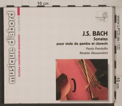 Bach,Johann Sebastian: Sonates pour viole,deGambe,clavecin, Harmonia Mundi(HHA1955218), D,Digi, 2002 - CD - 99974 - 5,00 Euro