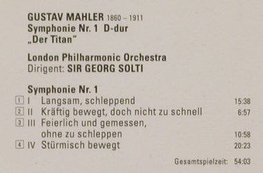 Mahler,Gustav: Symphonie No 1, "Titan", Decca(440 266-2), D, 1964 - CD - 99977 - 7,50 Euro