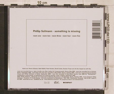 Sollmann,Phillip: Something Is Missing, Kompakt(dial cd 08), , 2005 - CD - 82590 - 5,00 Euro