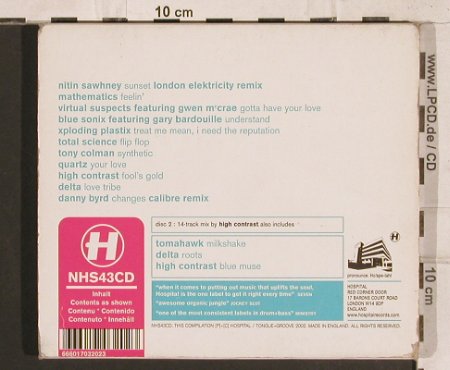 V.A.Plastic Surgery 3: New&exclusive,next levelDrum&Bass, NHS 43 CD(), UK,  - 2CD - 83244 - 10,00 Euro