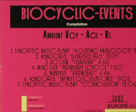 J.U.I.C.E.: Sampler,Biocyclic-Event, IC/Dig it(D-6006-2), D, 1995 - CD - 93779 - 7,50 Euro
