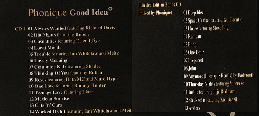 Phonique: Good Idea, Digi, Lim.Ed., FS-New, Dessous Recordings(), EU, 2007 - 2CD - 96157 - 11,50 Euro