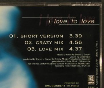 Obsessions: I Love To Love*3, Pikosso(PR 0010), EU, 1995 - Shape - 96510 - 3,00 Euro