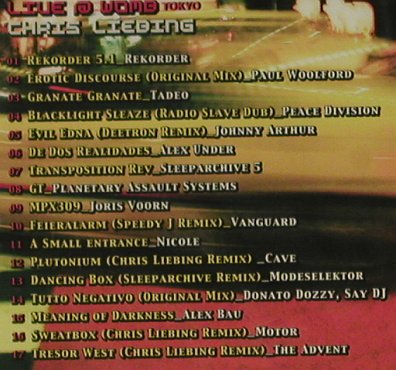 Liebing,Chris: Live at Womb,17 Tr., FS-New, CL Recording(CLRCD03), EU, 2006 - CD - 96728 - 10,00 Euro