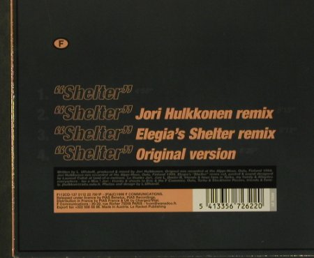 Lu & Jii Hoo: Shelter *4, Digi,..Hulkkonen remix, F Communications(137 0112 22), , 1999 - CD5inch - 99203 - 2,50 Euro
