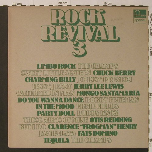 V.A.Rock Revival 3: Champs, Ernie Fields...12 Tr., Fontana Special(6430 020), NL, 1972 - LP - F4604 - 5,00 Euro