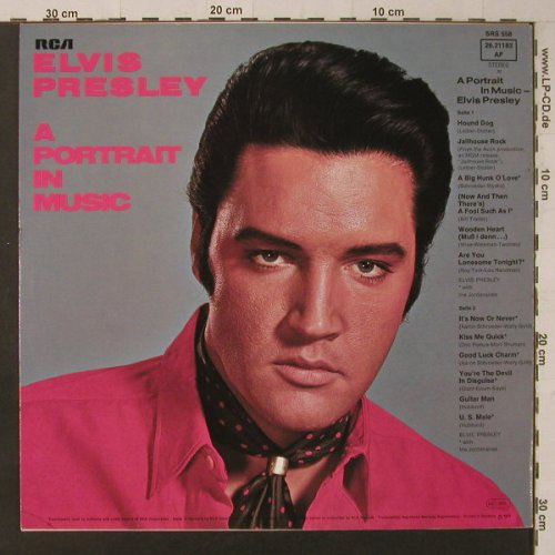 Presley,Elvis: A Portrait In Music, RCA Victor(26.21183 AF), D, 1973 - LP - F5714 - 7,50 Euro