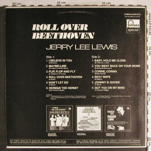 Lewis,Jerry Lee: Roll over Beethoven, Fontana Sp.(6430 073), D,  - LP - H7127 - 6,50 Euro