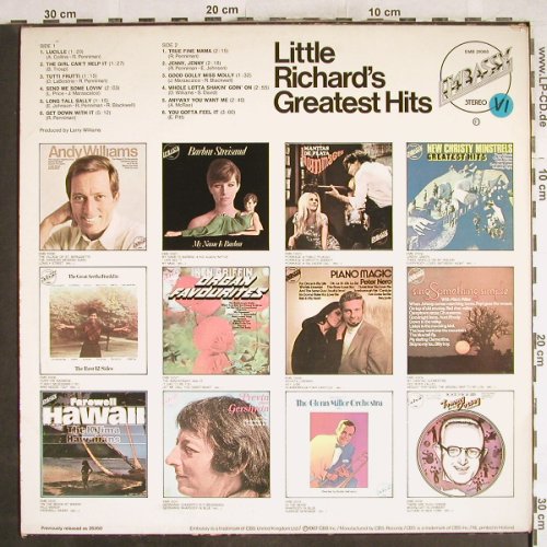 Little Richard: Greatest Hits-Recorded Live, Embassy(EMB 31065), NL,Ri, 1967 - LP - H7140 - 5,50 Euro