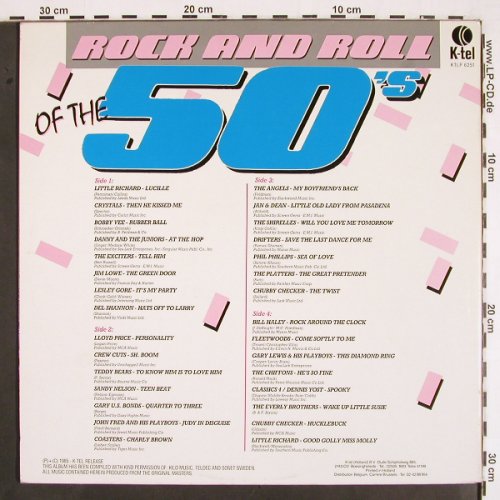 V.A.Rock & Roll of the 50's: Volume 2, Foc, K-tel (KTLP 6251), UK, 1985 Typ: 2LP Best.-Nr.: V2172 Preis: 6,00 Euro