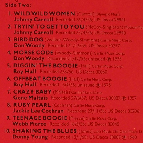 V.A.Rare Rockabilly Vol.1+2: Johnny Carol... Lou Graham, MCA(20/19Tr.) (0062.088/089), D, 1977 Typ: LP*2 Best.-Nr.: V2387 Preis: 9,00 Euro