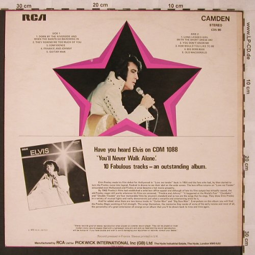 Presley,Elvis: Sings Hits From His Movie, RCA Camden(CDS 1110), F/UK, 1972 - LP - X2443 - 6,00 Euro