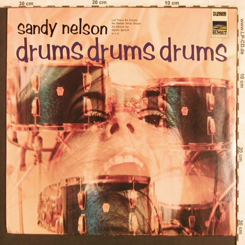 Nelson,Sandy: Drums Drums Drums, Sunset(SLS 50 060 XAT), D,  - LP - X3226 - 7,50 Euro