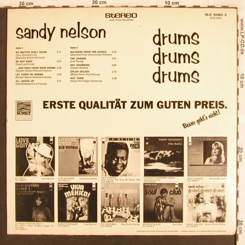 Nelson,Sandy: Drums Drums Drums, Sunset(SLS 50 060 XAT), D,  - LP - X3226 - 7,50 Euro