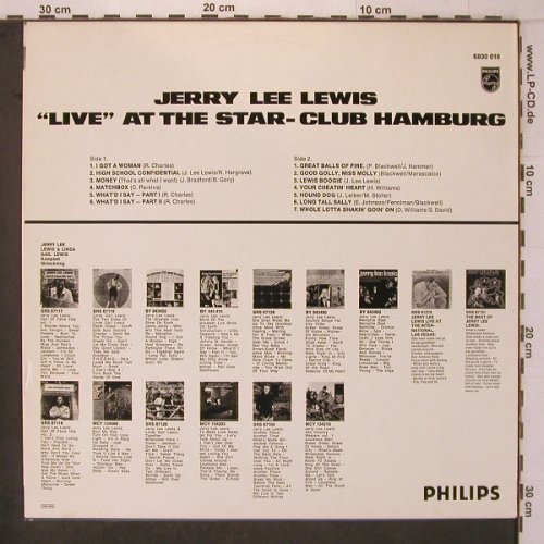 Lewis,Jerry Lee: Live At Star-Club Hamburg, Philips(6830 016), S, 1970 - LP - X7431 - 20,00 Euro