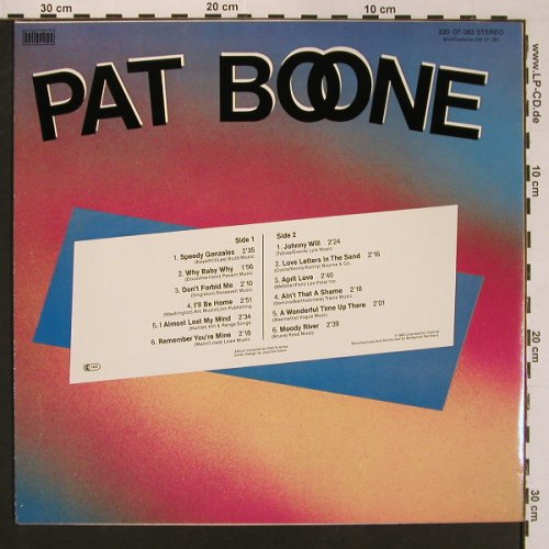 Boone,Pat: Greatest Hits, Bellaphon(220 07 083), D, 1983 - LP - X8810 - 6,00 Euro