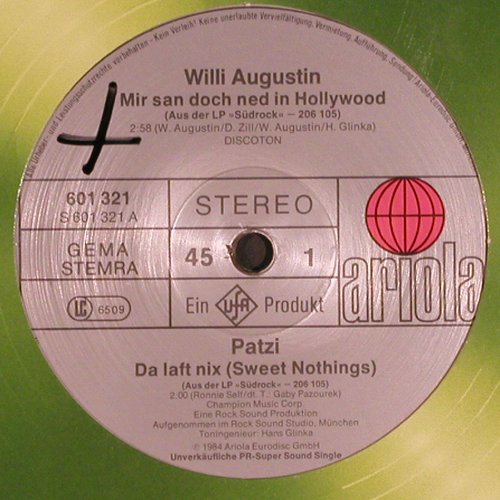 Willy Augustin / Patzi / DieBosse: Continentals, 4Tr., wol, Ariola, LC Promo(601 321), D, 1984 - 12inch - Y2583 - 5,00 Euro