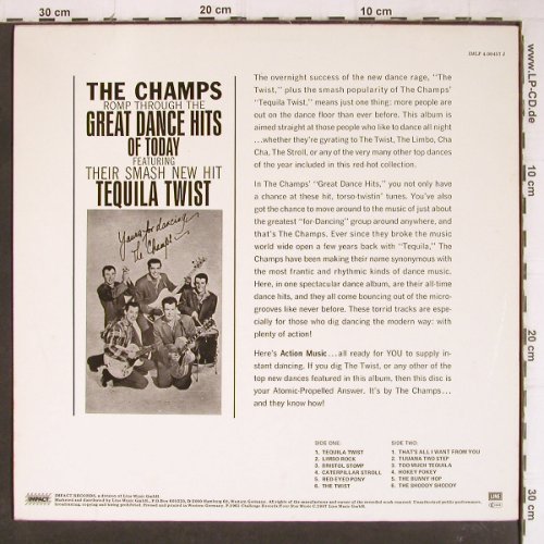 Champs: Great Dance Hits'62, white Vinyl, Impact / Line Ri(IMPL 4.00457 J), D, 1987 - LP - Y8489 - 7,50 Euro