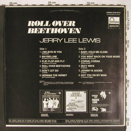 Lewis,Jerry Lee: Roll over Beethoven, Fontana Special(6430 073), D,  - LP - Y8513 - 7,50 Euro