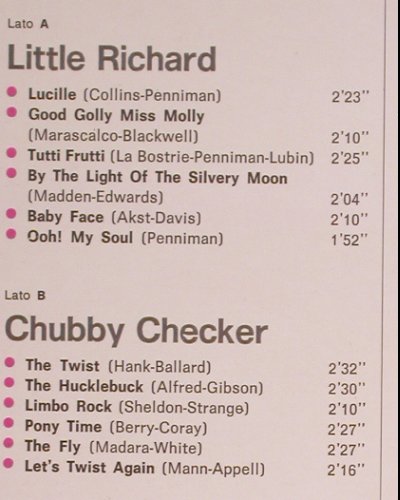 Little Richard  / Chubby Checker: La Grande Storia Del Rock 2, Foc, Curcio(GSR-2), I, m /vg+,  - LP - Y8533 - 4,00 Euro