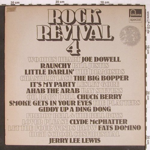 V.A.Rock Revival 4: The Big Bopper... Bill Justis, Fontana Special(6430 029), NL,  - LP - Y8539 - 5,00 Euro