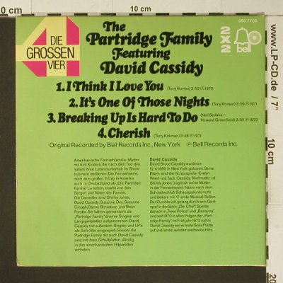 Partridge Family feat D.Casssidy: Die Großen Vier, Foc, vg+/m-, Bell(260 7702), D, 1971 - 7"*2 - S7393 - 2,50 Euro