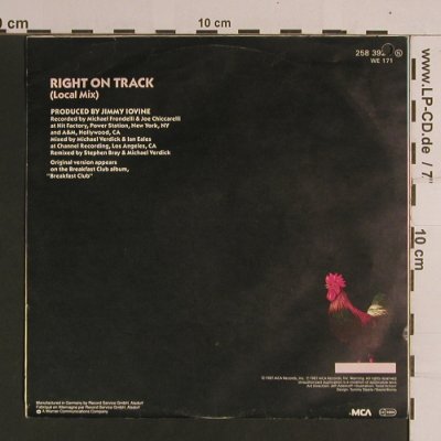Breakfast Club: Right On Track*2, MCA(258 392-7), D, co, 1987 - 7inch - S8203 - 2,00 Euro