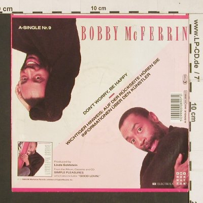 McFerrin,Bobby: Don't Worry Be Happy, Electrola(20 2890 7), EEC, 1988 - 7inch - S9313 - 2,50 Euro