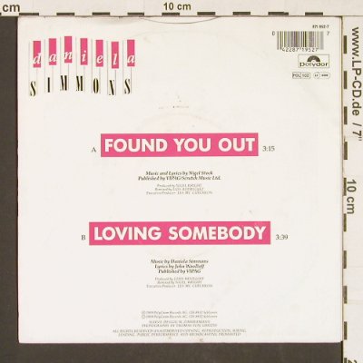 Simmons,Daniela: Found you out / Loving Somebody, Polydor(871 952-7), D, 1989 - 7inch - S9557 - 2,50 Euro