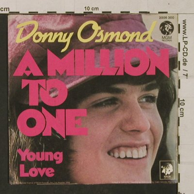Osmond,Donny: A Million To One / Young Love, MGM(2006 300), D, 1973 - 7inch - T1395 - 2,50 Euro