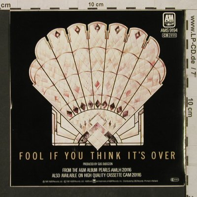Brooks,Elkie: Fool If You Think It's Over, AM(AMS 9194), NL, 1981 - 7inch - T1614 - 3,00 Euro