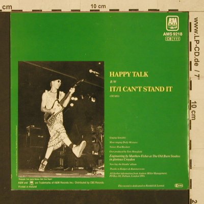 Captain Sensible: Happy Talk/It/I can't stand it, A&M(AMS 9218), NL, 1982 - 7inch - T1627 - 3,00 Euro