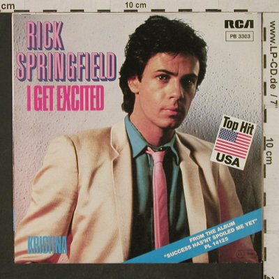 Springfield,Rick: I get Excited / Kristina, RCA(PB 3303), D, 1982 - 7inch - T1657 - 3,00 Euro
