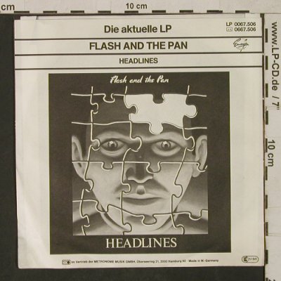 Flash And The Pan: Where Were You / Don't vote, Ensign(0037.505), D, m /vg+, 1982 - 7inch - T1670 - 3,00 Euro