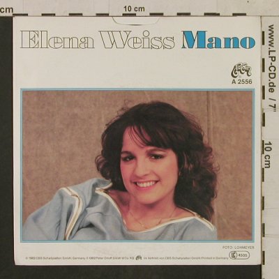 Weiss,Elena: Mano, Aladin(ALA A 2556), D, 1982 - 7inch - T1734 - 3,00 Euro