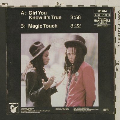 Milli Vanilli: Girl You Know It's True/Magic Touch, Hansa(111 014), D, 1988 - 7inch - T2451 - 3,00 Euro