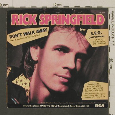 Springfield,Rick: Don't Walk Away / S.F.O., RCA(PB-13813), US, 1984 - 7inch - T2582 - 2,50 Euro
