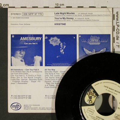 Kristine: Late Night Movies / You're My Honey, Power Exchange(006 MFP 97 779), D, 1976 - 7inch - T2656 - 2,50 Euro