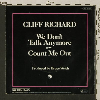 Richard,Cliff: We Don't Talk Anymore/Count Me Out, EMI(006-07 076), D, 1979 - 7inch - T3127 - 2,50 Euro