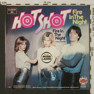 Hot Shot: Fire In The Night *2, Strand(6.12976 AC), D, 1981 - 7inch - T3158 - 2,00 Euro