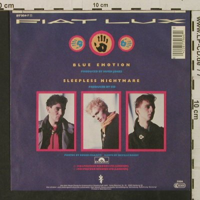 Fiat Lux: Blue Emotion/Sleepless Nightmare, Polydor(817 964-7), D, 1984 - 7inch - T3195 - 2,50 Euro