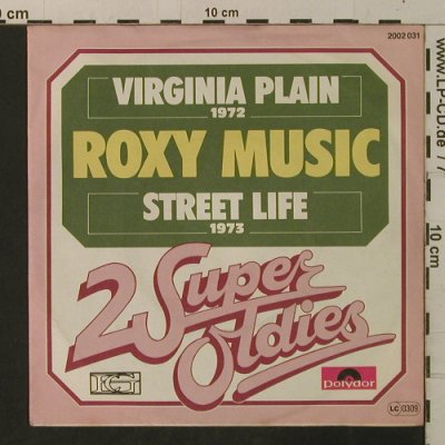 Roxy Music: Virginia Plain / Street Life, Polydor(2002031), D, Ri, 1973 - 7inch - T3320 - 2,50 Euro