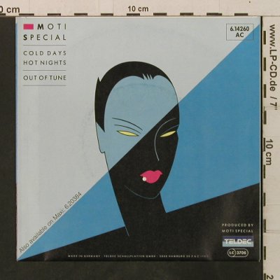 Moti Special: Cold Days Hot Nights/Out Of Tune, Teldec(6.14260 AC), D, 1985 - 7inch - T3471 - 2,50 Euro