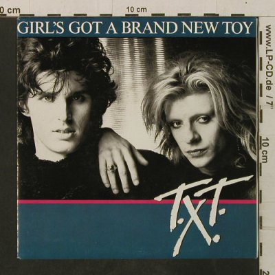 T.X.T.: Girl's Got A Brand New Toy/Hot Was, CBS(A 6073), D, 1985 - 7inch - T3476 - 2,00 Euro