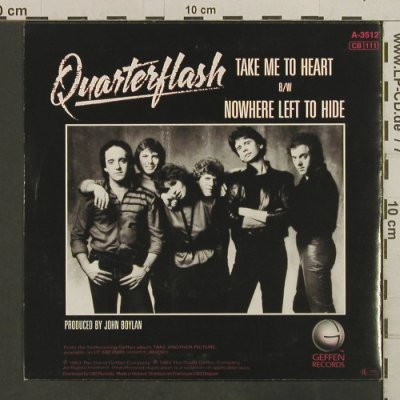 Quarterflash: Take Me To Heart/Nowhere Left To Hi, Geffen(A-3512), NL, 1983 - 7inch - T3790 - 2,50 Euro