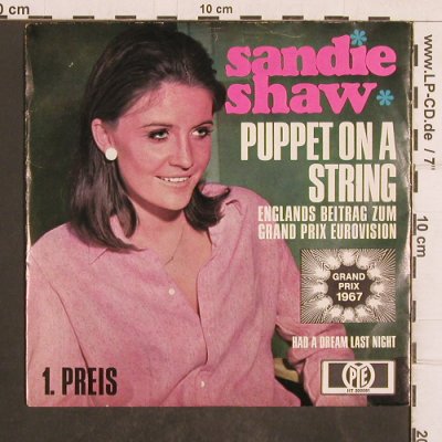 Shaw,Sandie: Puppet On A String, vg+/vg+, PYE(HT 300081), D, 1967 - 7inch - T4947 - 2,50 Euro